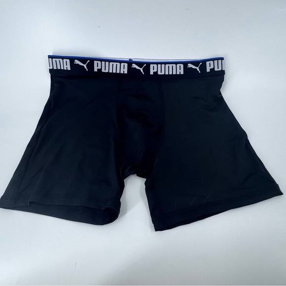 Puma Black Boxer Briefs with Elastic Logo Waistband - Picture 2 of 6